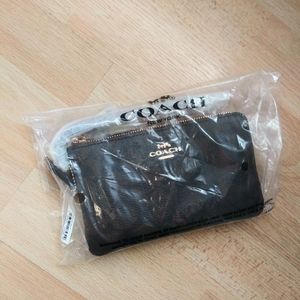 Coach double zip wallet/wristlet